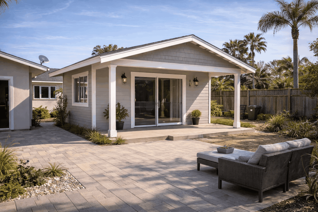 SGM Builders Home Exterior Remodel Gilroy Bay Area California - Covered Porch and Patio by General Contractor