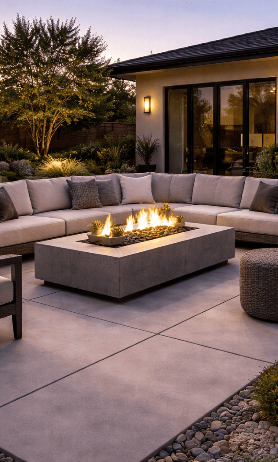 SGM Builders Backyard Fire Pit and Hardscape Patio Bay Area California - Custom Outdoor Landscaping by General Contractor